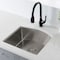 Kibi 22 in. Handcrafted Undermount Single Bowl 16 gauge Stainless Steel D Shape Kitchen Sink K1-S22-D - alternate 5